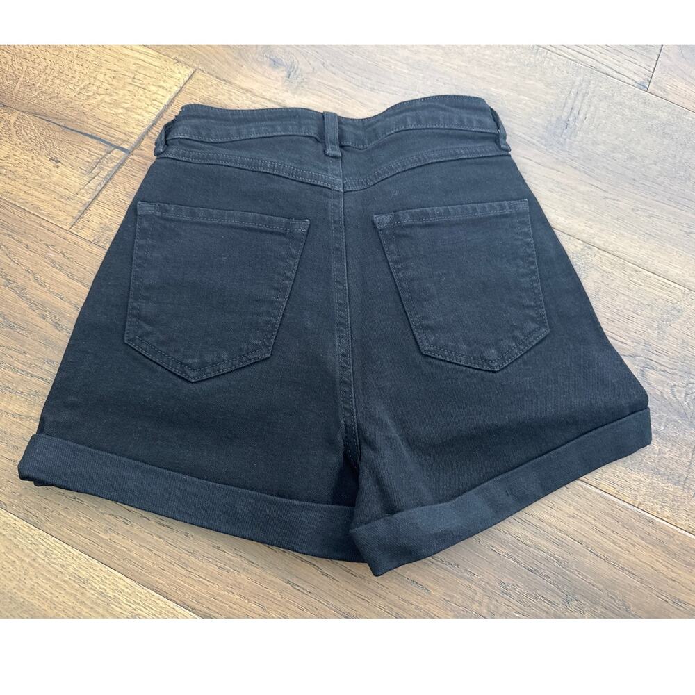 ModCloth Hot and Fun Summer Nights High-Rise Denim Short Black Womens Sz 24 NWT - Picture 2 of 6